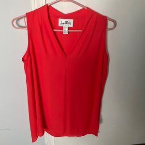 Sleeveless dress shirt. Coral size 6